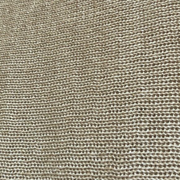 Talbots linen metallic short sleeve sweater top - Picture 2 of 5